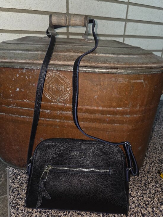 Lodis Handbags - Lodis Charlotte Pebbled Leather Small Crossbody Bag Black Purse